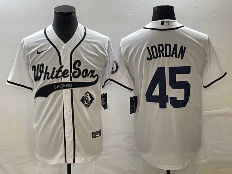 Men%27s Chicago White Sox #45 Michael Jordan White Cool Base Stitched Baseball Jersey->chicago white sox->MLB Jersey
